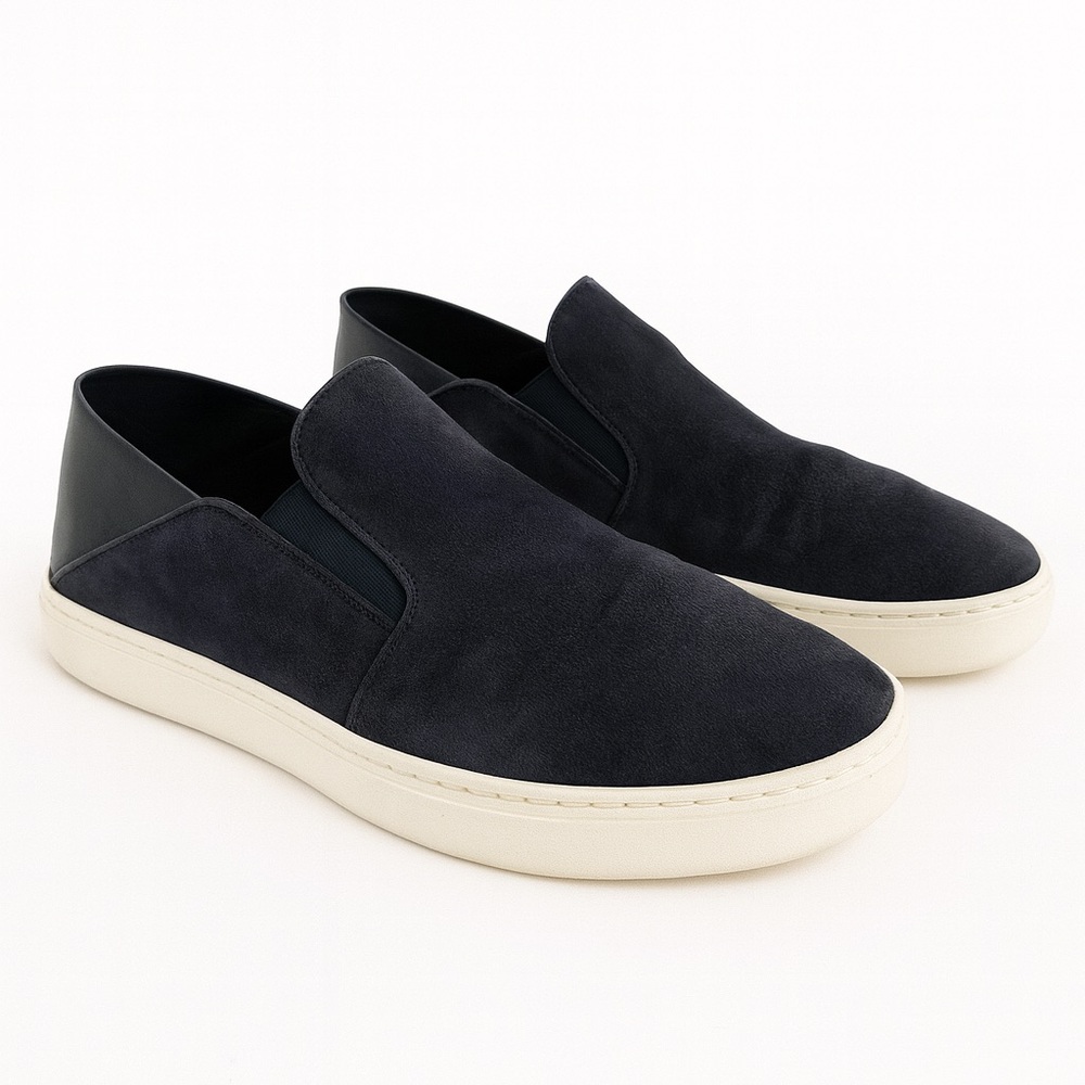 Vince Garvey Slip-On Sneakers Coastal Navy Suede Women’s Size 8 Luxury Casual